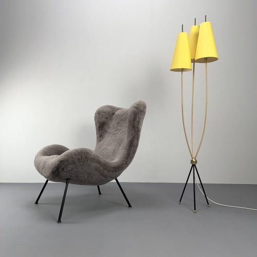 3_flammige_tütenlampe_gelb_seide_neue_schirme_2