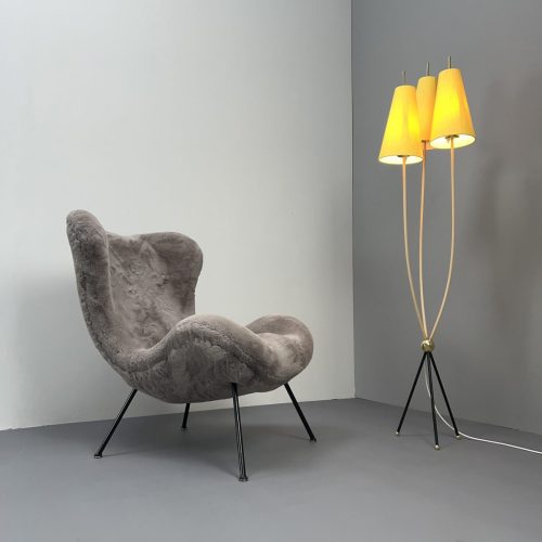 3_flammige_tütenlampe_gelb_seide_neue_schirme_4