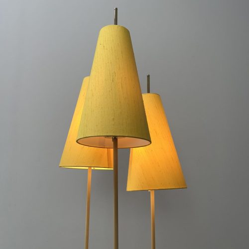 3_flammige_tütenlampe_gelb_seide_neue_schirme_5