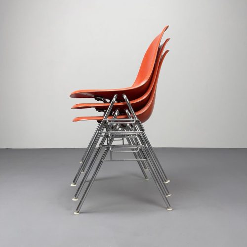 3_orange_charles_eames_fiberglas_side_chairs_stacking_base_7