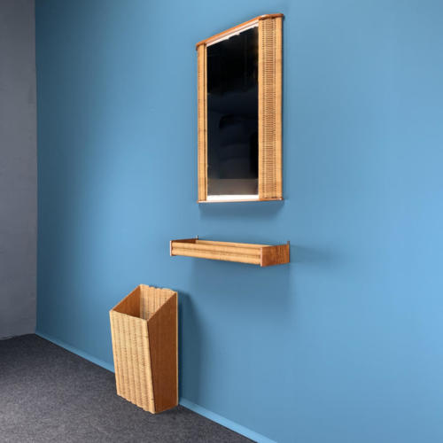 Rattan Spiegel-Set