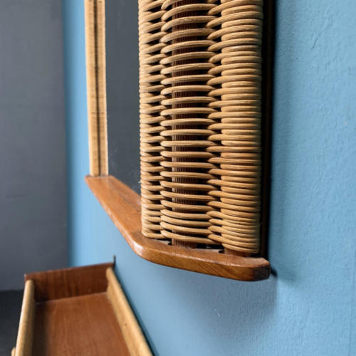 Rattan Spiegel-Set