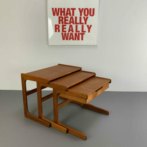 3er Set Teak-Satztische