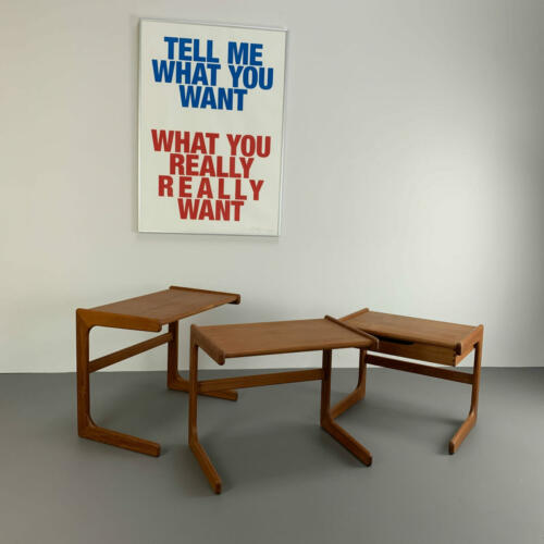 3er Set Teak-Satztische