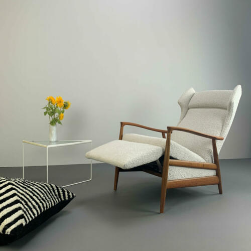 Weißer Teak-Relaxsessel