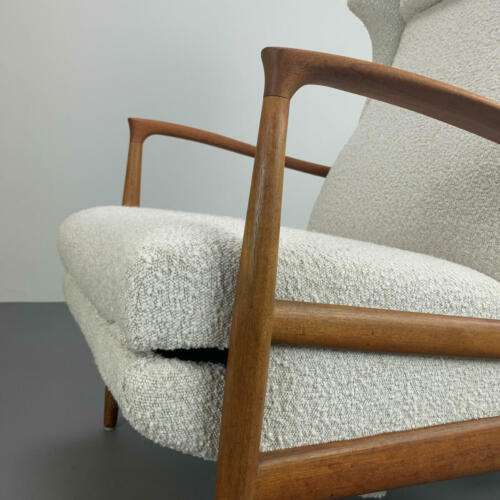 Weißer Teak-Relaxsessel