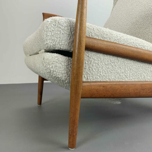 Weißer Teak-Relaxsessel