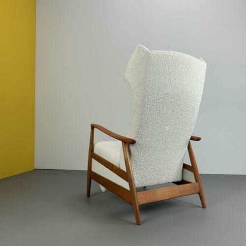 Weißer Teak-Relaxsessel