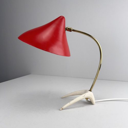 rote_tischleuchte_cosack_krähenfuß_50s_1