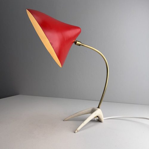 rote_tischleuchte_cosack_krähenfuß_50s_6